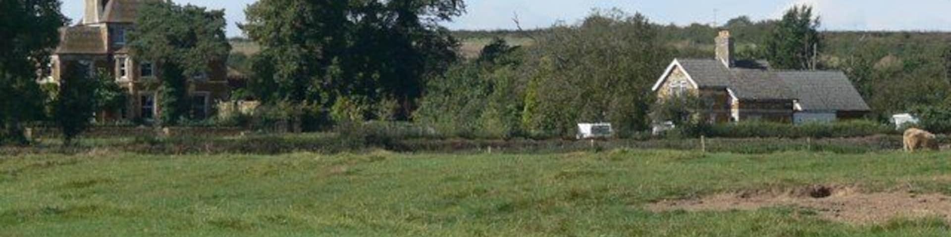 The Old Vicarage (left) and The Lodge (right), Uppingham Road, Caldecott, Rutland