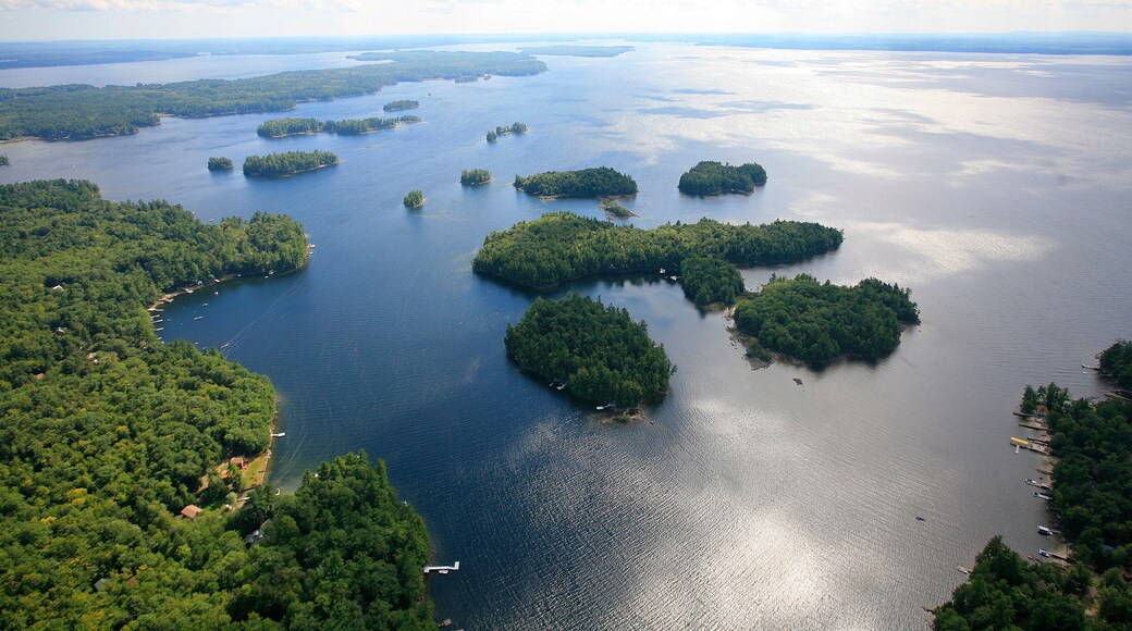 Looking south down Sebago Lake, Maine.