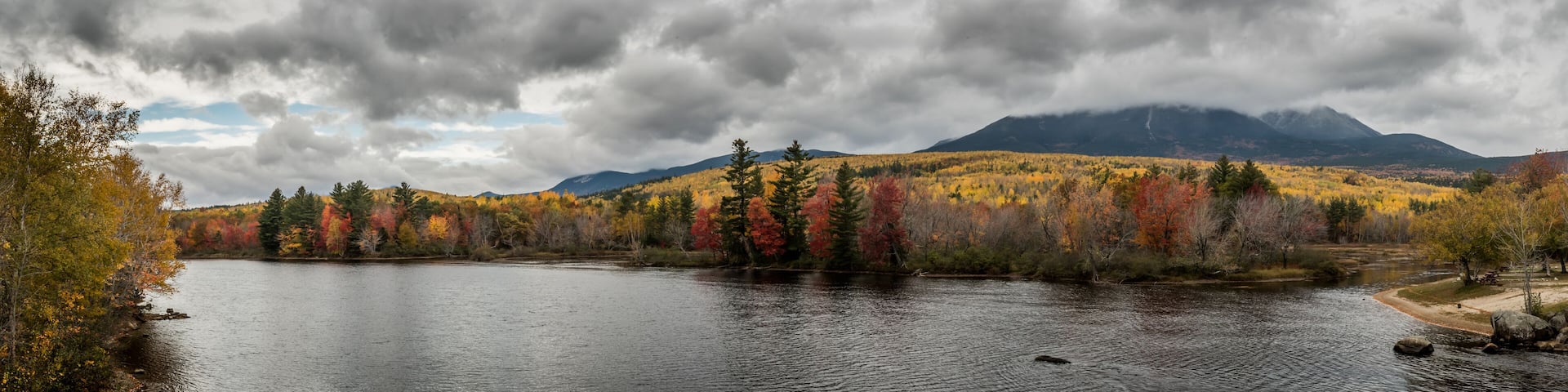 Penobscot River and Mount Katahdin Panorama