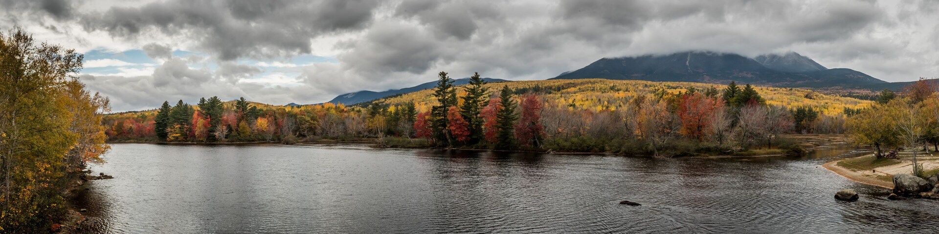 Penobscot River and Mount Katahdin Panorama