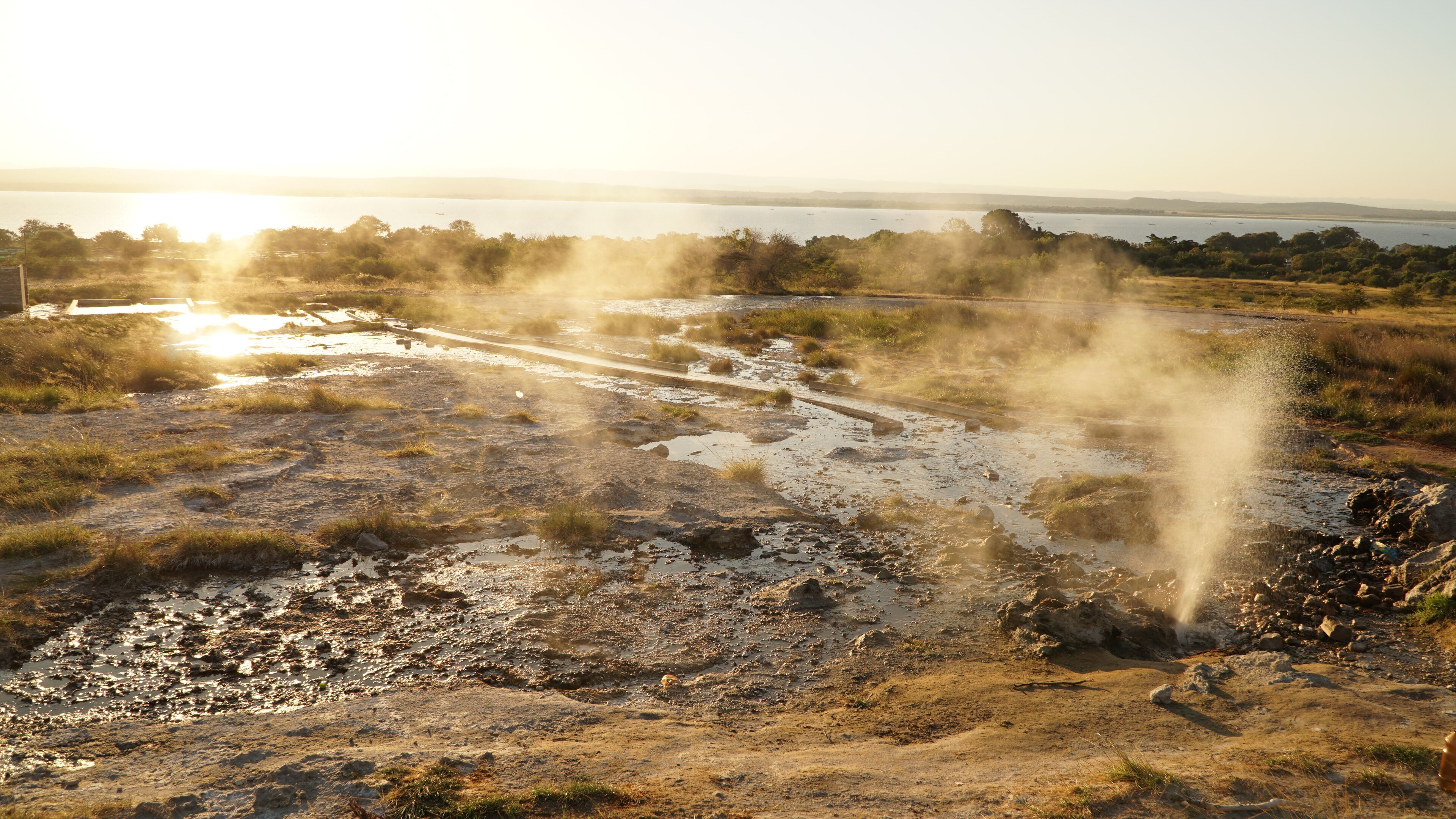 Safari camp near Binga at Lake Kariba between Zambia and Zimbabwe.