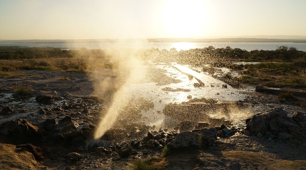 Safari camp near Binga at Lake Kariba between Zambia and Zimbabwe.