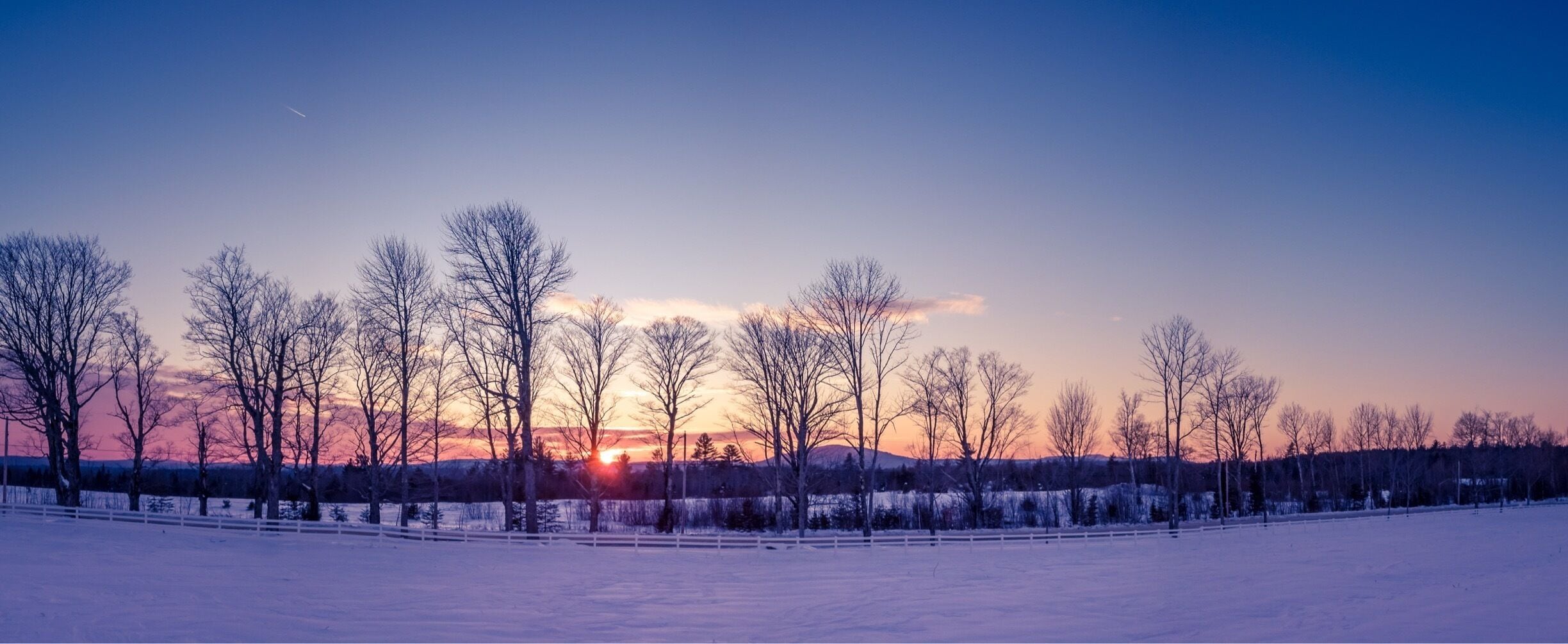 Just outside of Monson, this new hay field, created thanks to the Libra Foundation, looked awesome for a winter sunset. 