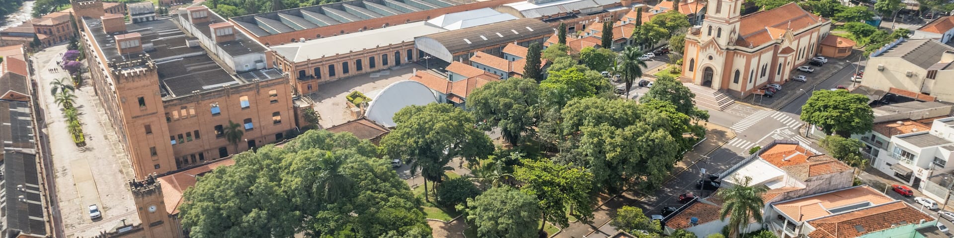 Salto, São Paulo/Brazil - Circa February 2023: Aerial view of Salto