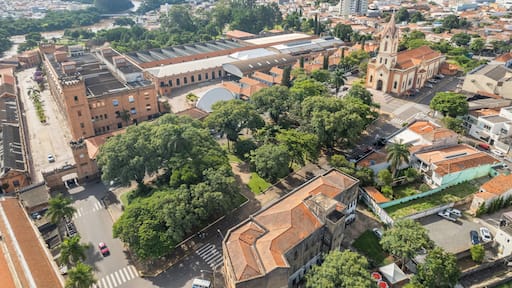 Salto, São Paulo/Brazil - Circa February 2023: Aerial view of Salto
