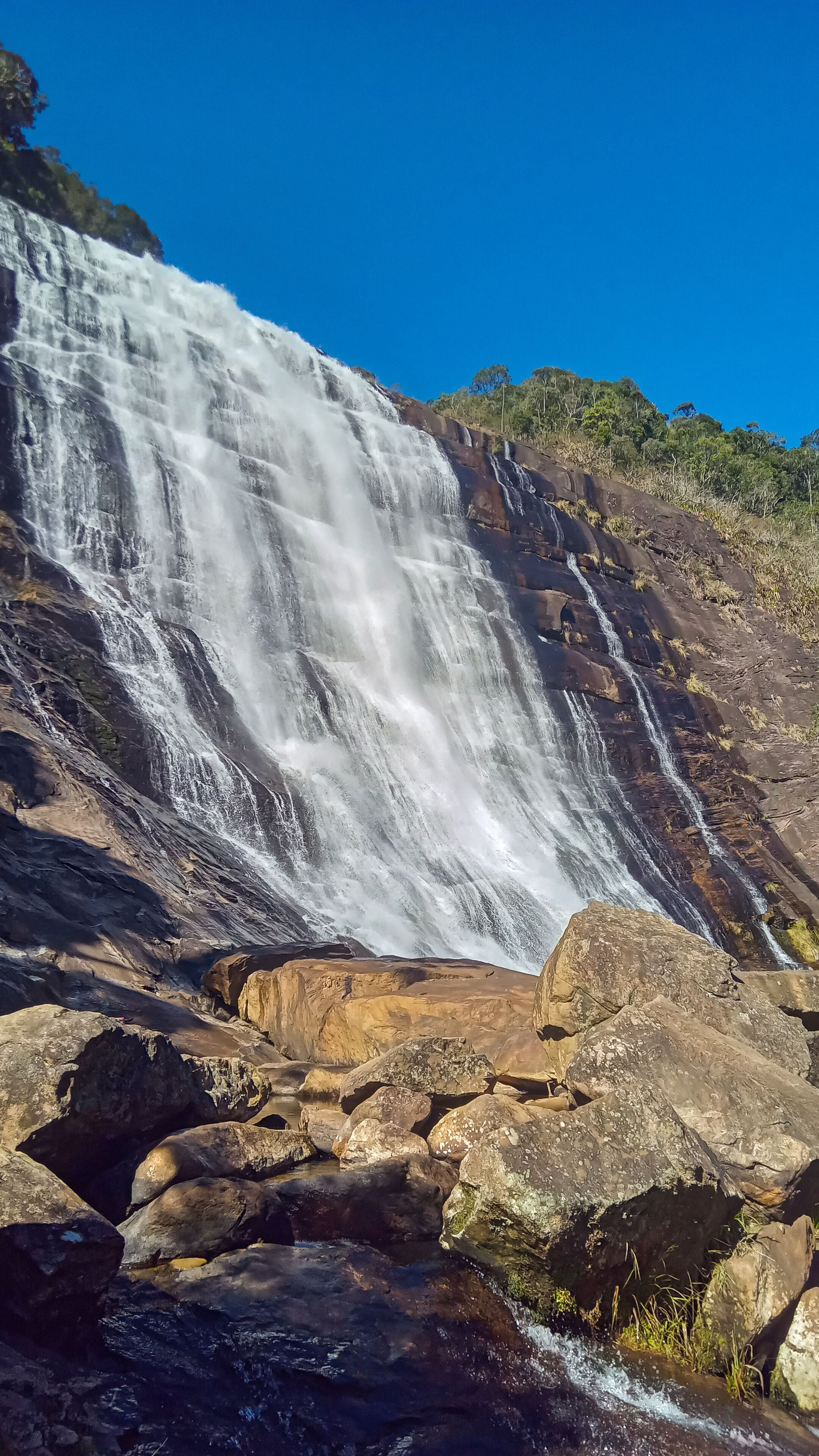 beautiful cascade waterfall in Passa Vinte, Minas Gerais, Brazil