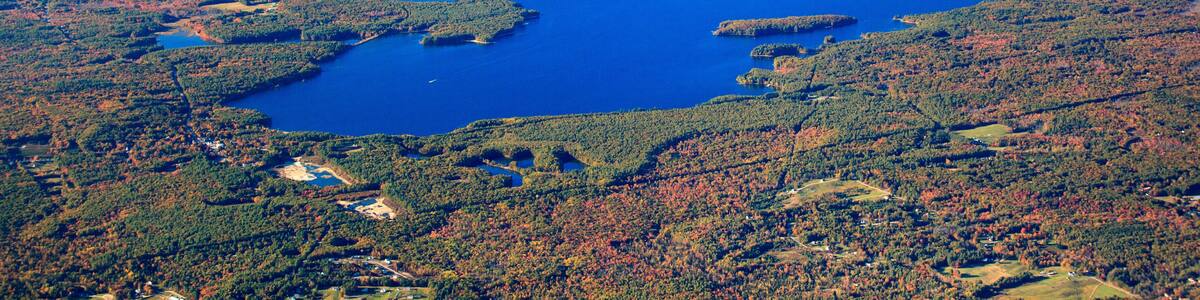 View of the Sebago Lake