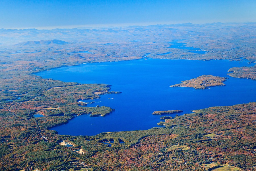 View of the Sebago Lake