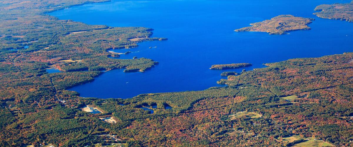 View of the Sebago Lake