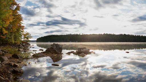 Long Pond Belgrade Lakes Early Morning Misty Sunrise