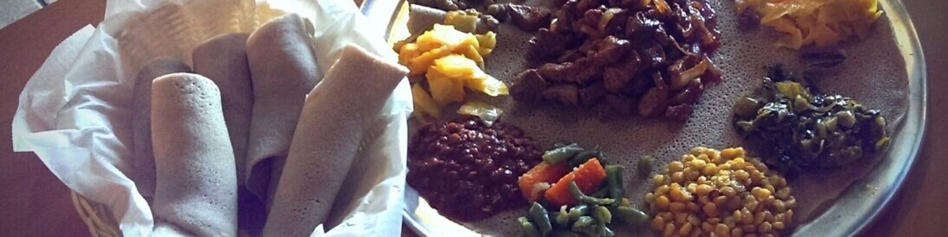 Veg Combo and Lamb Tibs. So tasty. #Ethiopian #food #yum