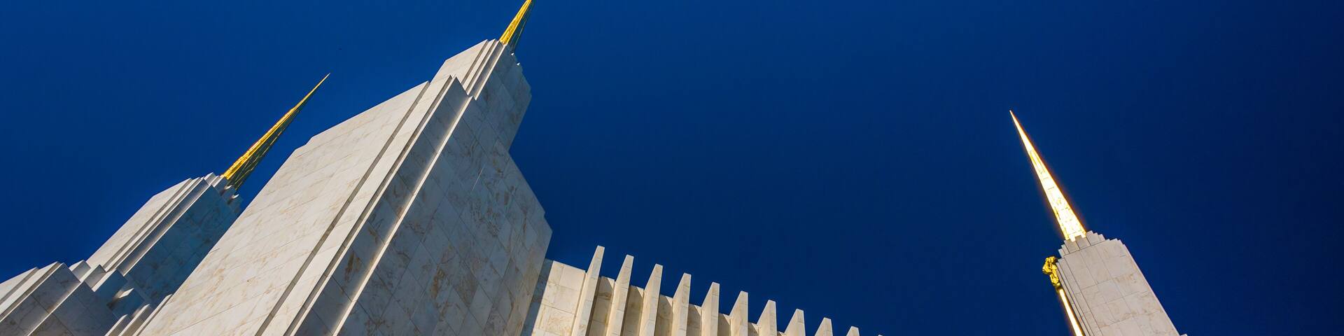 Spires of the Washington DC Mormon Temple in Kensington, Marylan