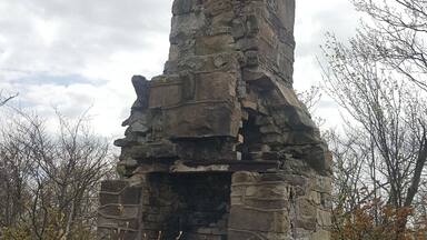 Firetower, this old chimney, and a great view. Pretty easy tril to hike.