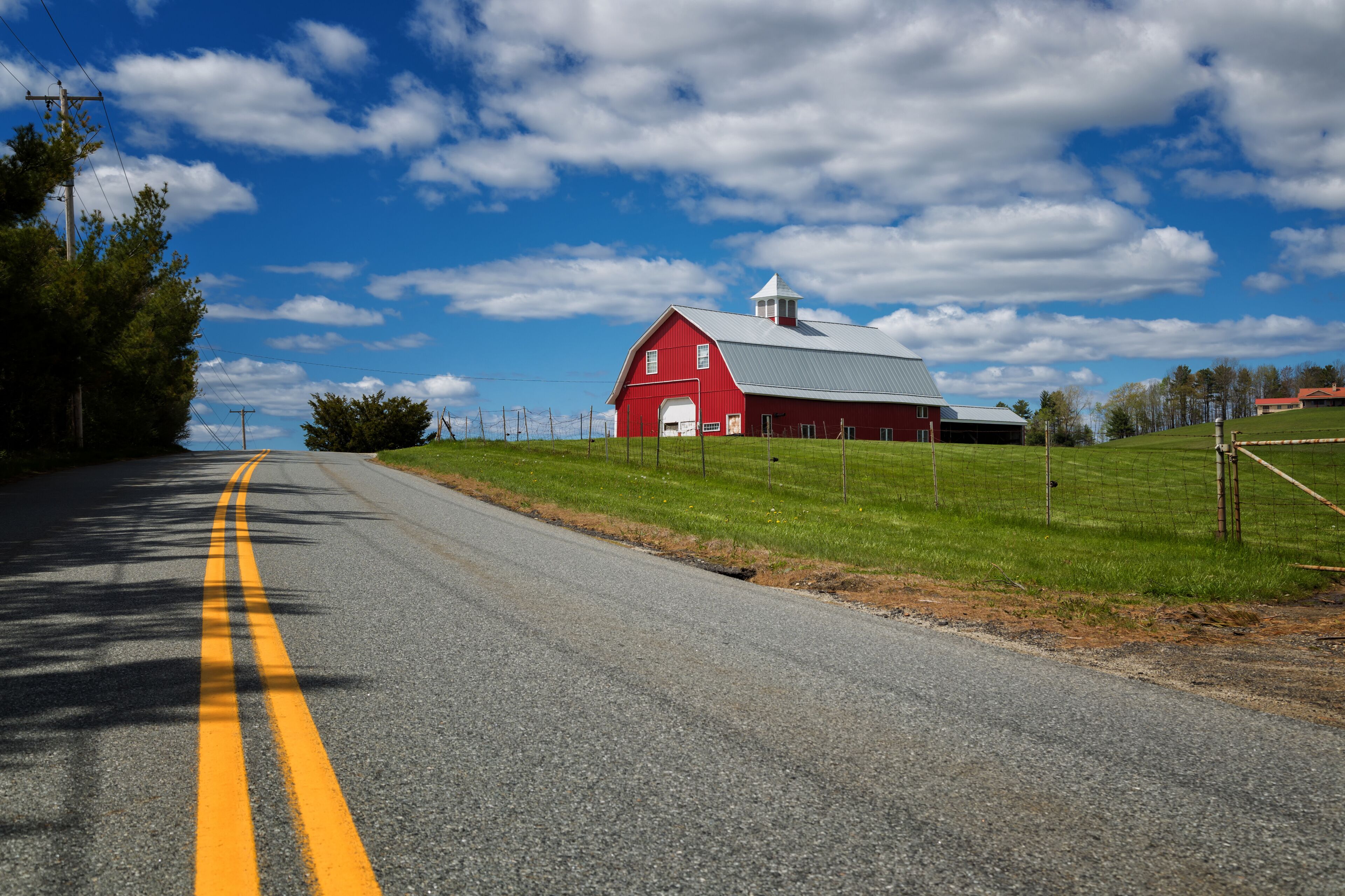 The Red Barn in the Farm