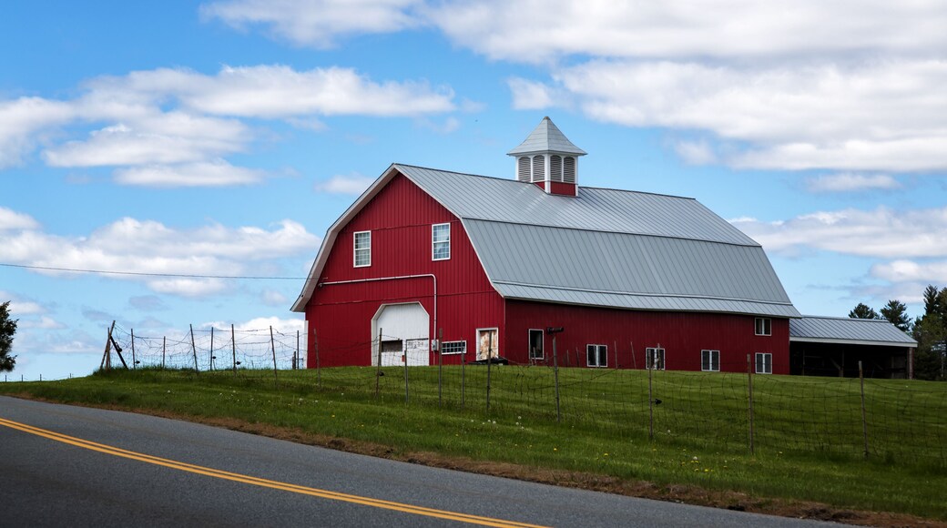 The Red Barn in the Farm