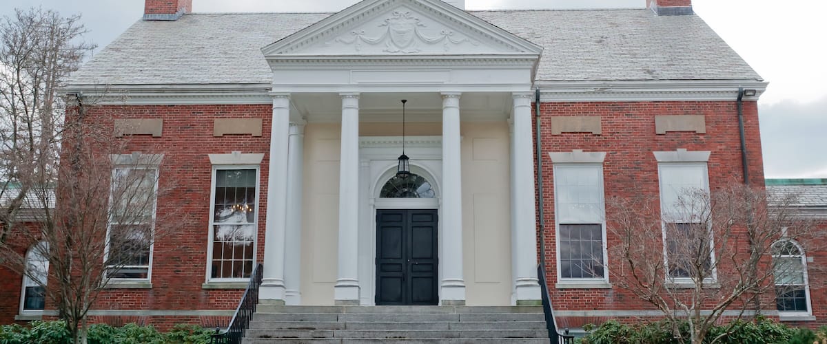 Historical Dover town hall MA USA