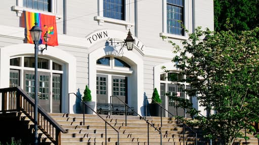 Stairway and doorway of town hall