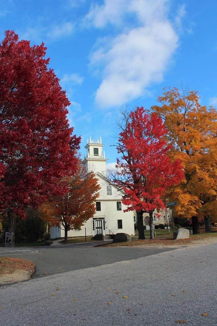 Beautiful foliage around the historic meeting house of New Salem. Gorgeous colors this year for the foliage. 