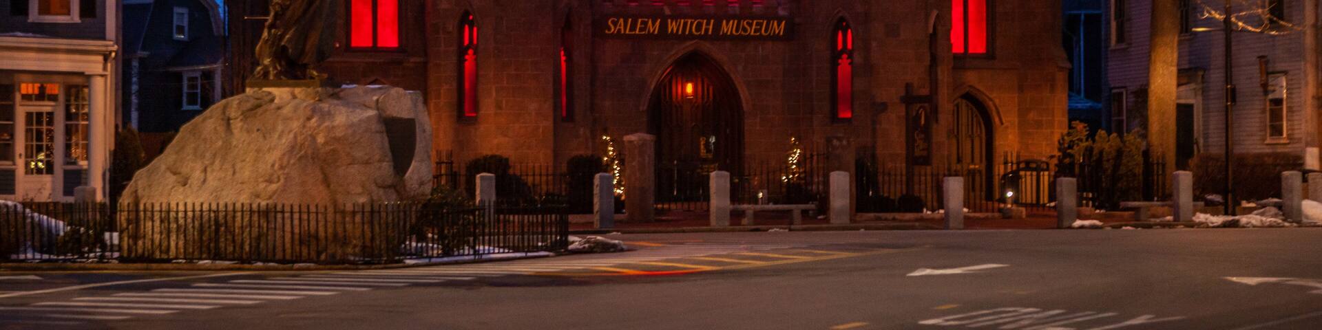 Salem, USA- March 03, 2019: This famous museum is located in a gothic styled, New England church type building and is popular with the public and tourists.