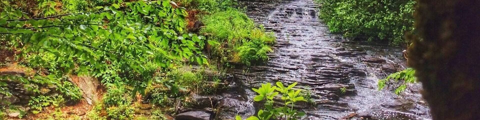 Streams, covered bridges, and waterfalls.