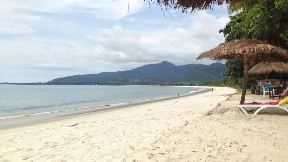 Fantastic white sand beach of Sierra Leone
