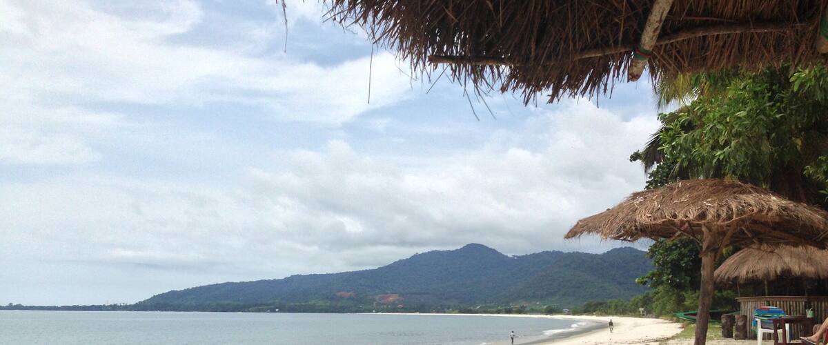 Fantastic white sand beach of Sierra Leone