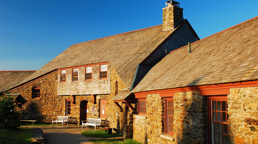 The Bascom Lodge, on top of Mt Greylock, the highest point in Massachusetts, serves as an overnight lodge for those hiking the Appalachian Trail
