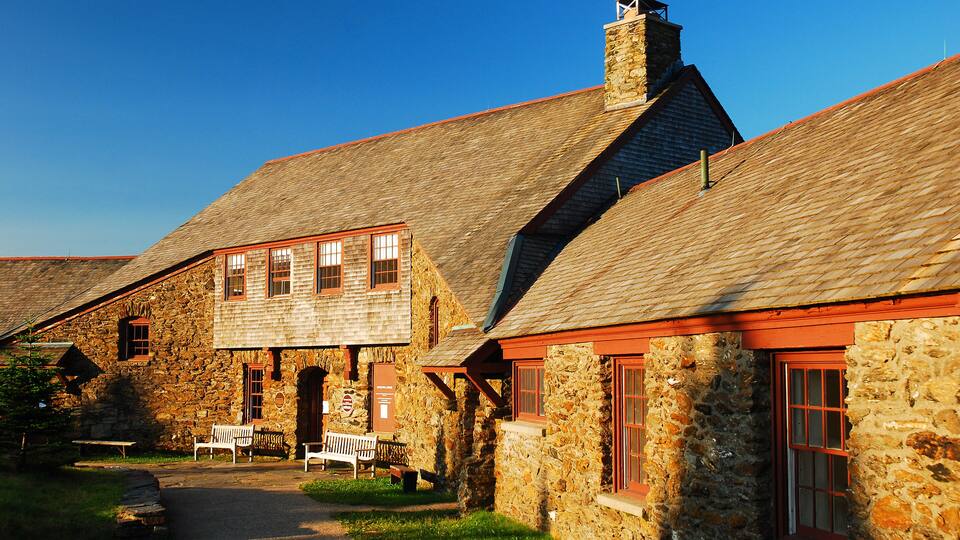The Bascom Lodge, on top of Mt Greylock, the highest point in Massachusetts, serves as an overnight lodge for those hiking the Appalachian Trail