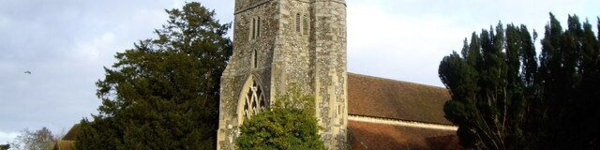 St Lawrence's parish church, Waltham St Lawrence, Berkshire, seen from the southwest