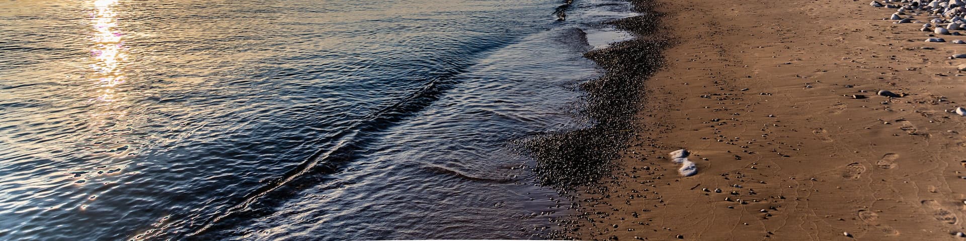 Early Sunset Lake Michigan Beach