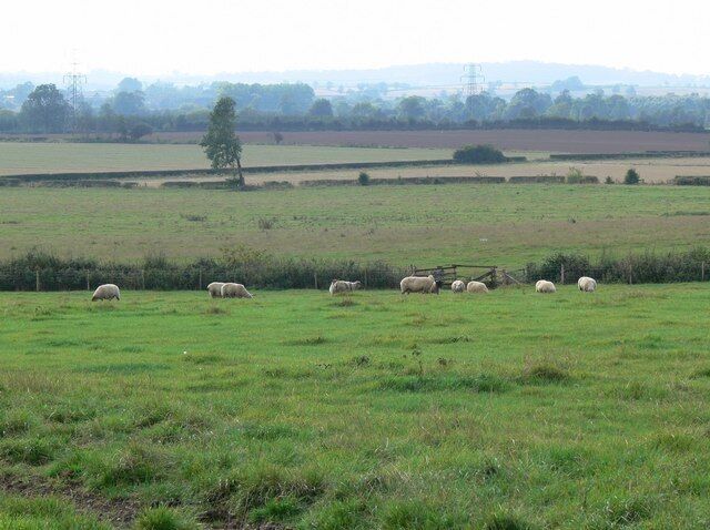 Leicestershire countryside This area of flat farmland is near Bowden Road in south Leicestershire.