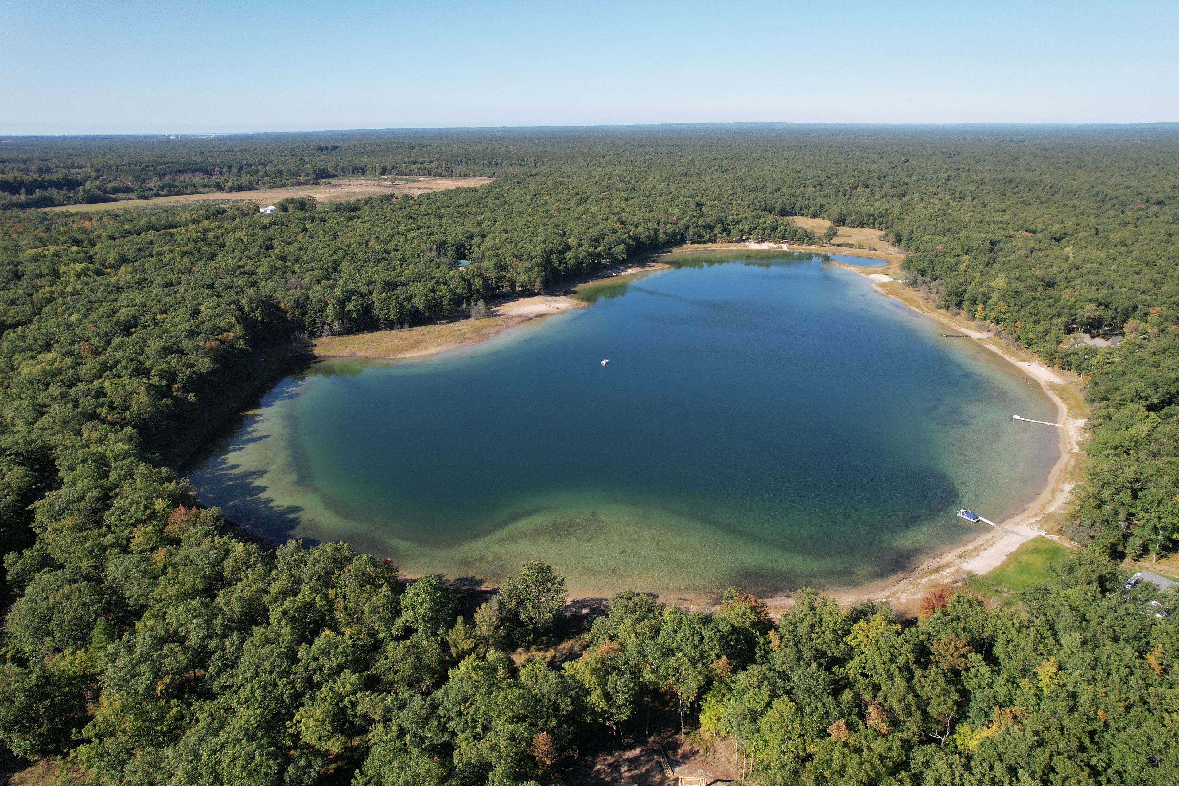Hoags Lake, Manistee National Forest, Free Soil, Mason County, Michigan