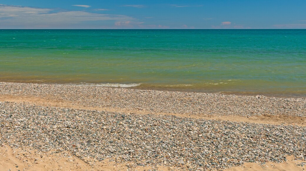Colorful Waters on a Great Lakes Beach