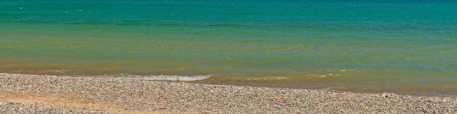 Colorful Waters on a Great Lakes Beach