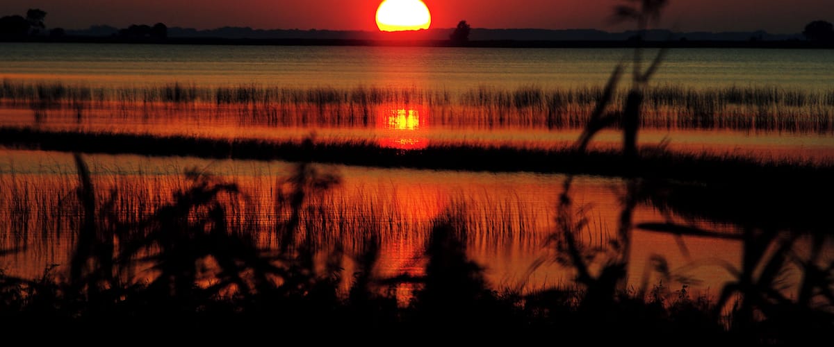 Sunset over the Sinclair river
