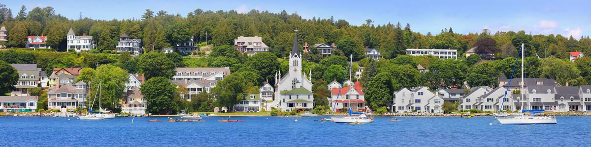 Mackinac Island, Michigan, USA, July 21, 2019: All of Mackinac Island was listed as a National Historic Landmark in October 1960.