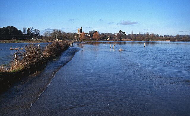 The Avon Flood Plain in Winter, near Ibsley Bridge The view is to the northwest, looking towards Harbridge.