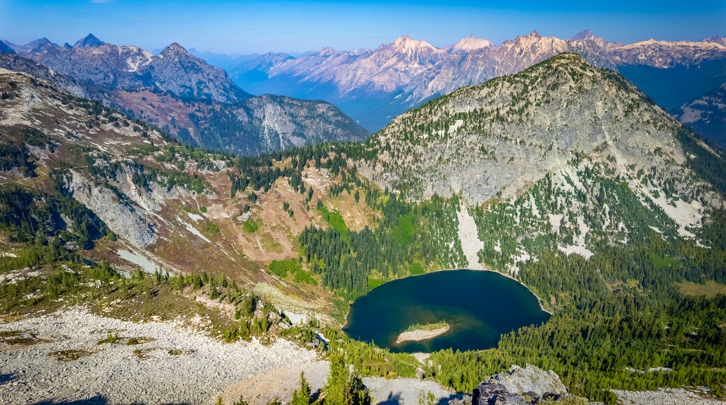 Scenic View of Lake Ann from Maple Pass Summit