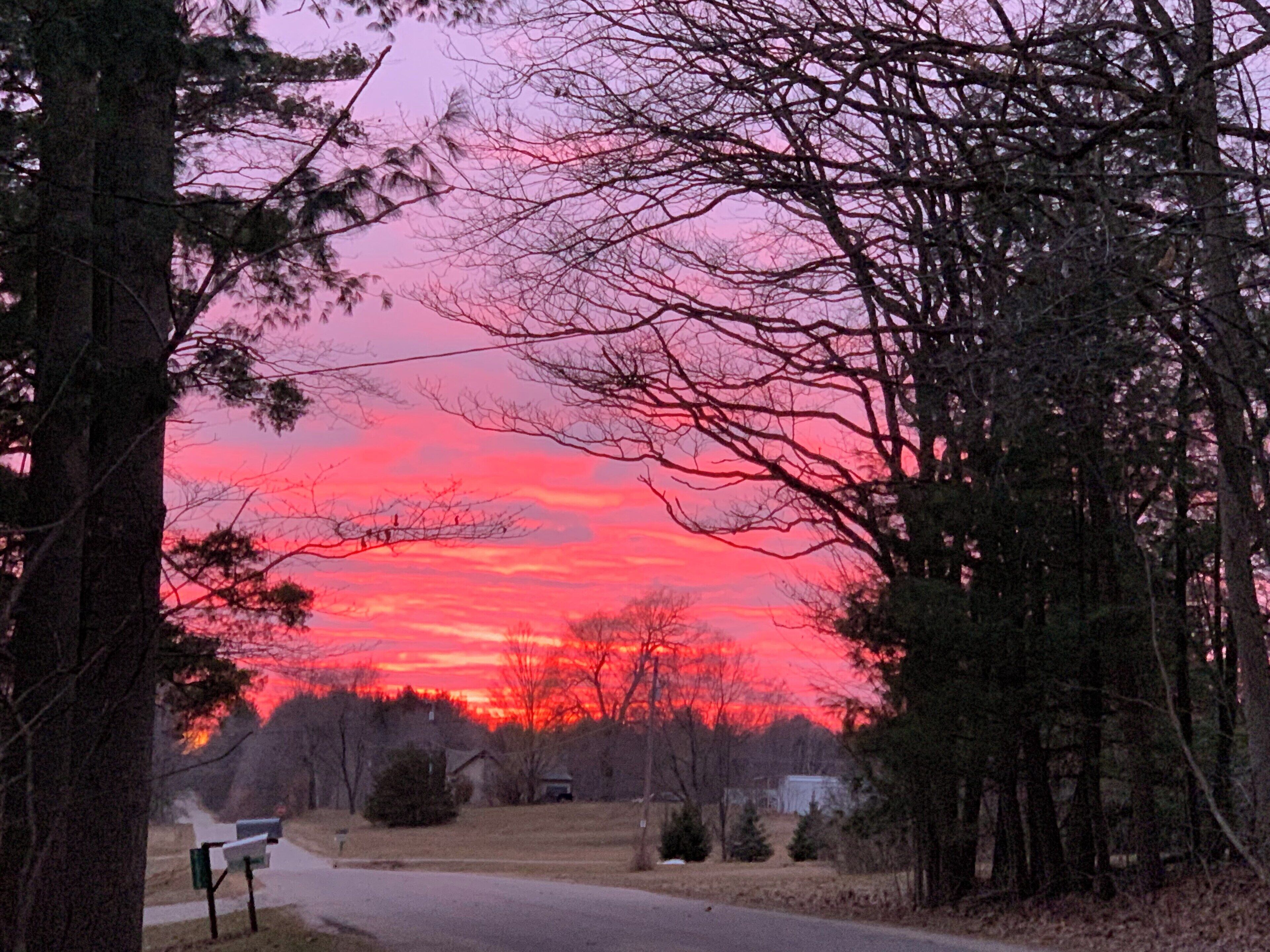 Tonight’s sunset from my
driveway