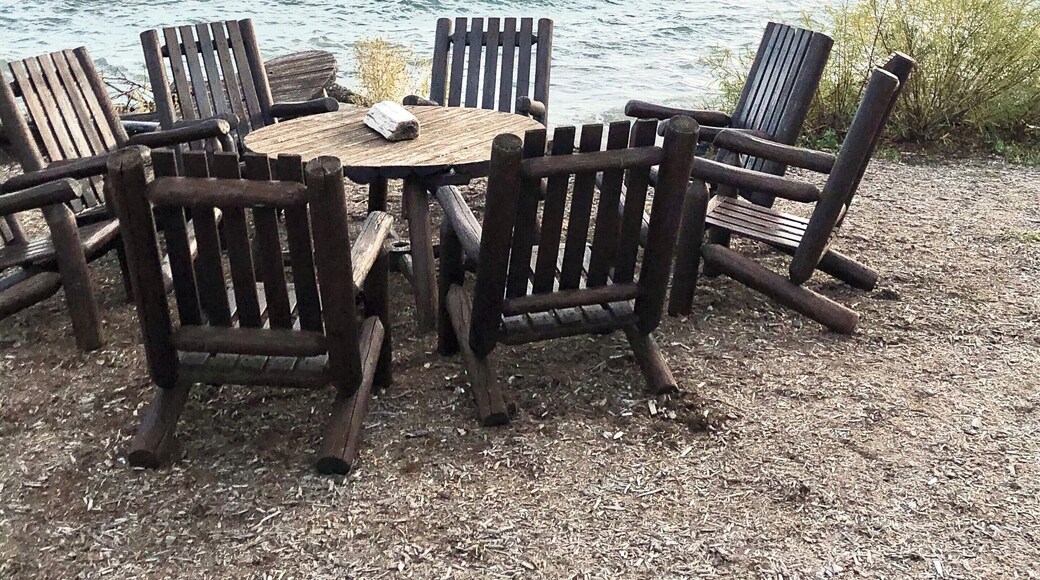 Beautiful cool fall day to sit in this spot with a glass of Leelanau Cellars wine.