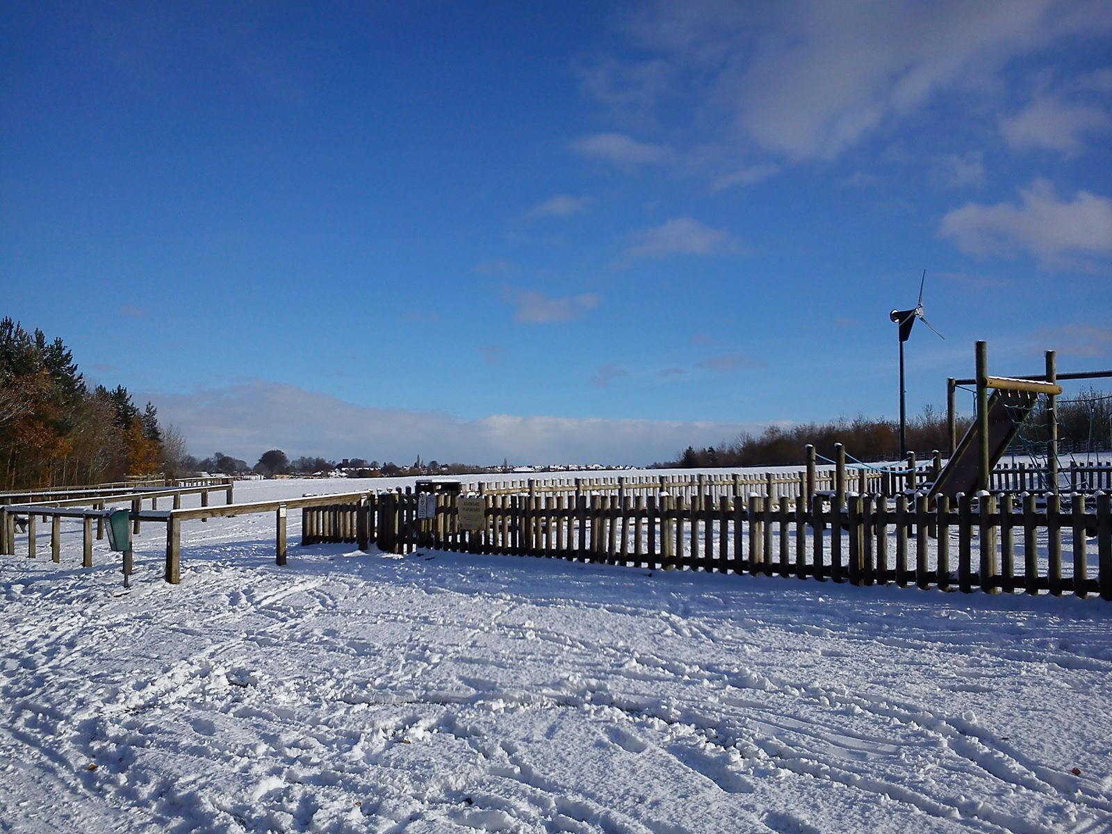Playground and Wind Turbine near Visitor Centre