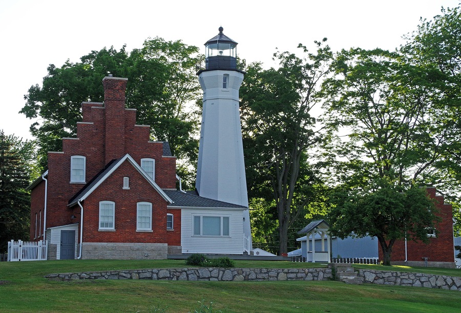 One of the many lighthousesthat lined the shores of the Great Lakes to keep shipping safe. #OnTheRoad
