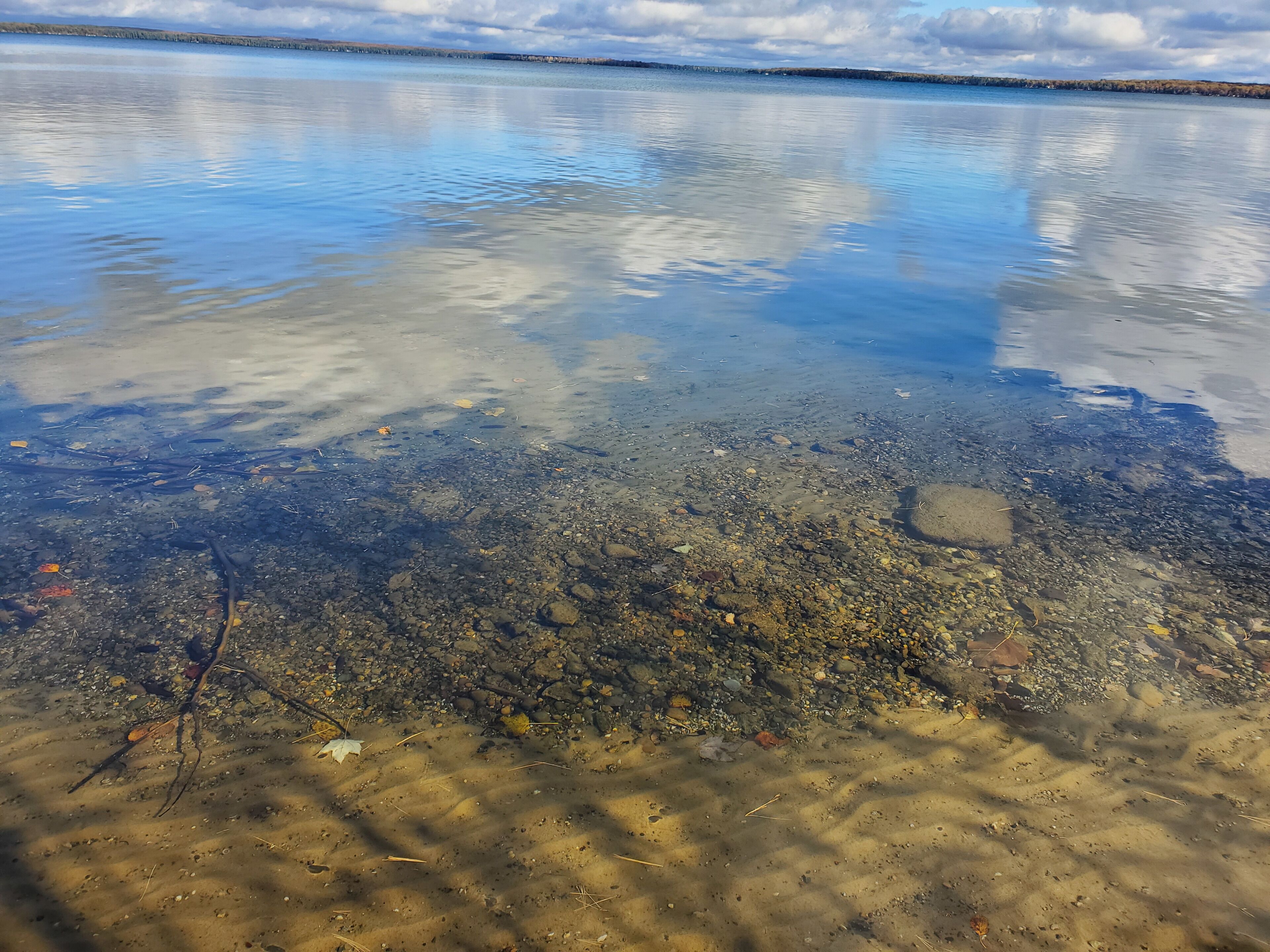 A beautiful,crystal clear lake in Northern Michigan.