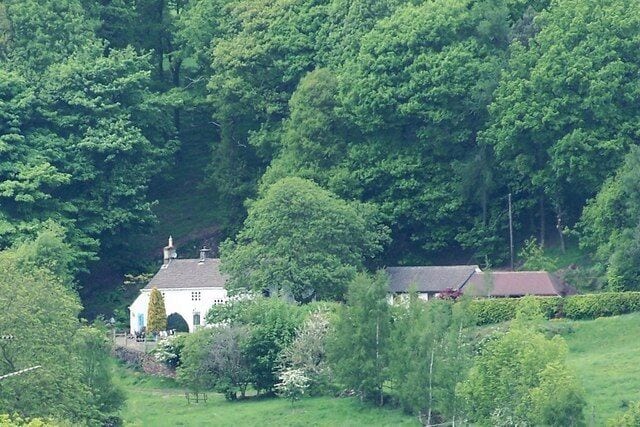 The 'Old School House' at Coldwell, near Oughtibridge. I have a great book called the 'Countryside Treasure Survey' compiled and written by members of Worrall Women's Institute in 1975. They describe the 'Old School' as "this long, low, whitewashed cottage stands on a gentle wooded slope overlooking Coumes Vale. It has a stone slate roof, and long and short quoins where the South and East walls join" ... can't better that! Allegedly a cottage has stood on this site since the 1100's and it is mentioned in the Domesday Book. It was first used as a school in 1797 and was still being used as such in 1867. It is now a private residence. 879216