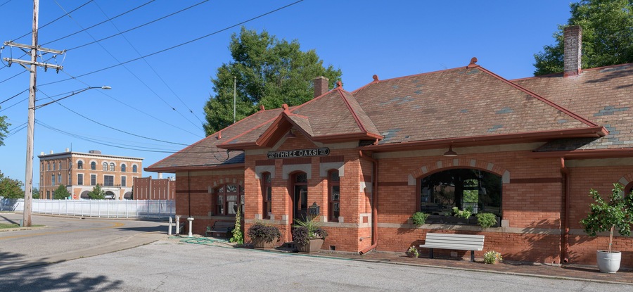 Old Train Station in Three Oaks, Michigan