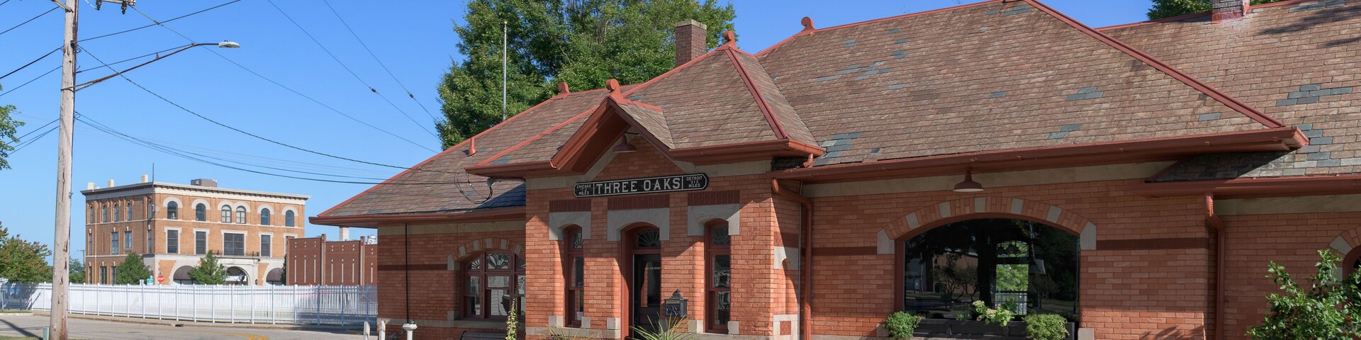 Old Train Station in Three Oaks, Michigan