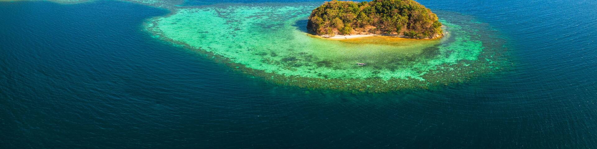 Sand Island off Chindonan Island, Calamian Islands, Coron, Palawan, Philippines, Southeast Asia, Asia