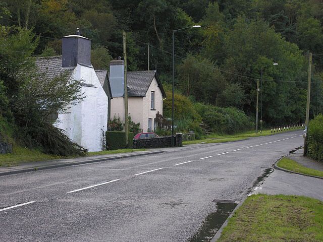 The A487 in Derwenlas