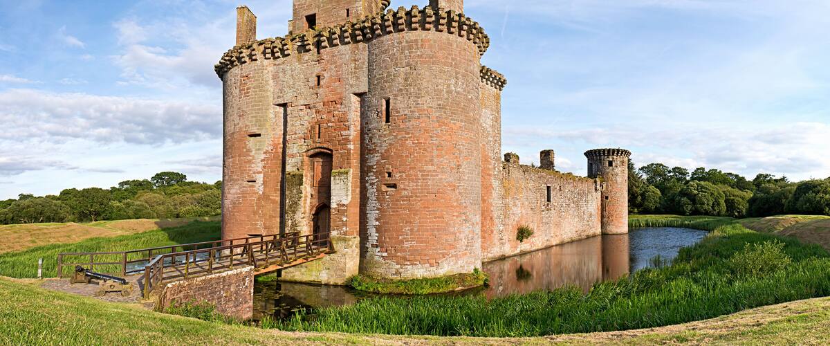 Caerlaverock Castle scene