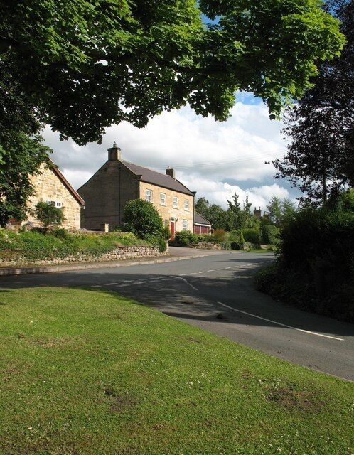 Village scene, Knayton Taken at the junction of Main Street and Swan Lane. Knayton's main street is now a quiet backwater as both it and Swan Lane are cul de sacs.